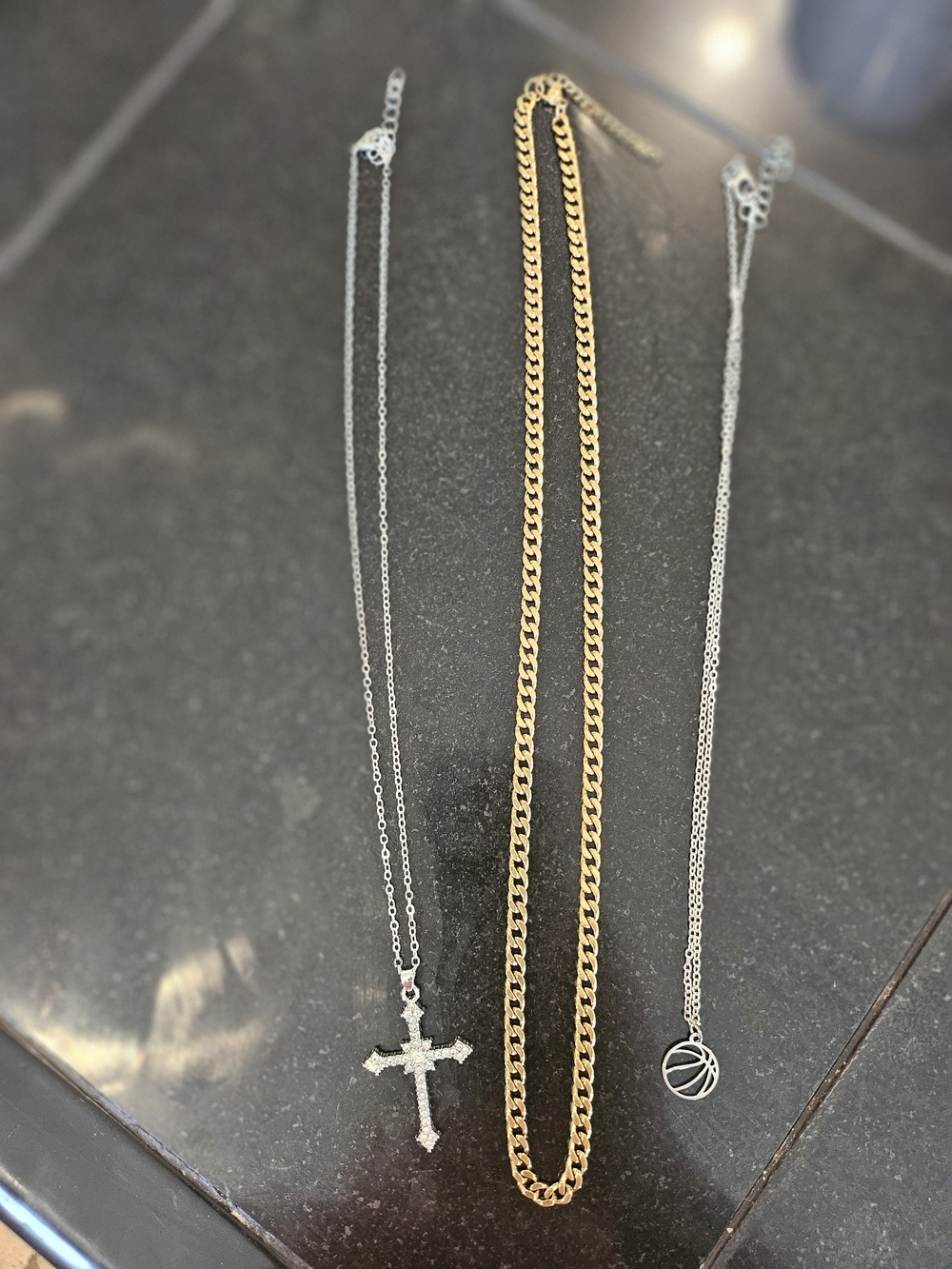 3-Piece Men's/Unisex Jewelry Necklace Bundle